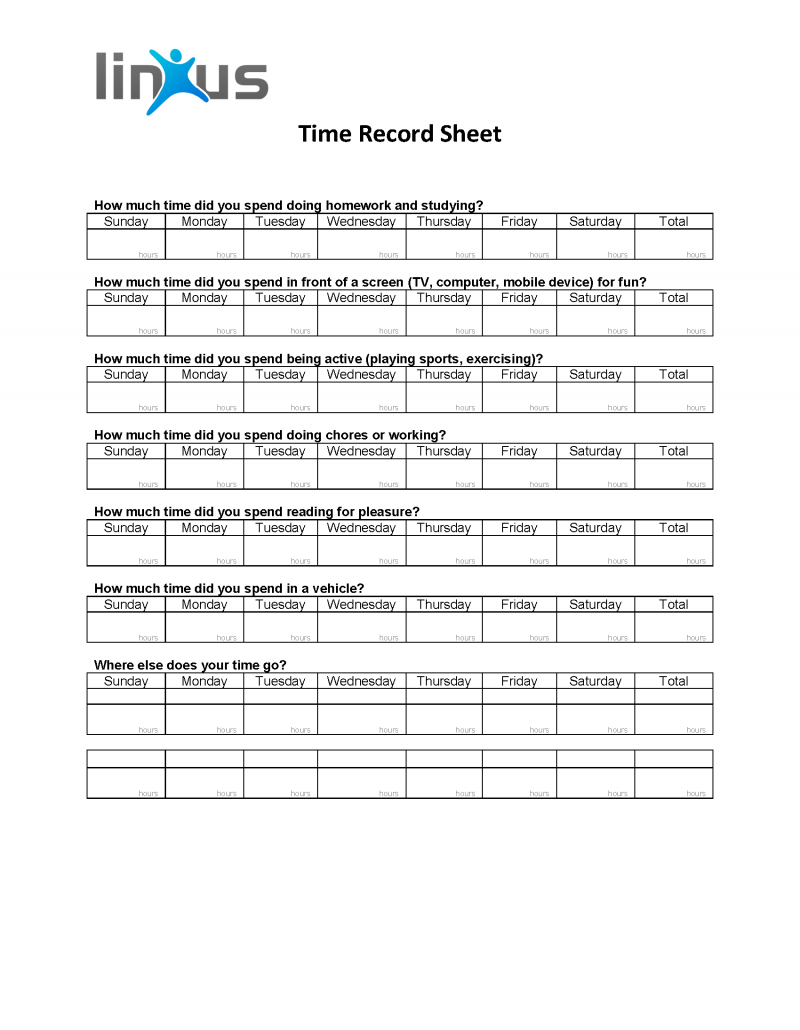 Time Record Sheet